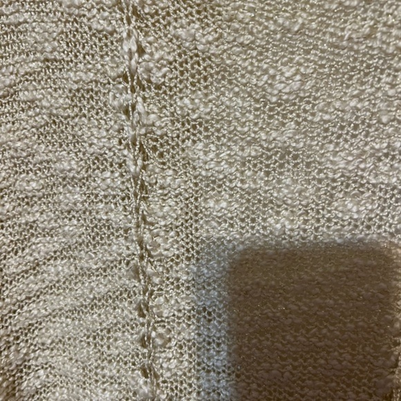 Bird Cage Tan Lightweight knit long sleeve open back sweater Size Small - Picture 3 of 5